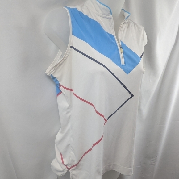 Slazenger Sleeveless Quarter Zip Golf Shirt Sz M - Picture 4 of 9